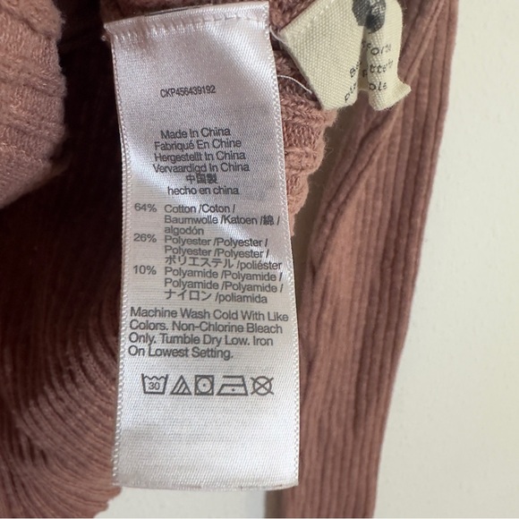 Madewell faded mauve shrunken ribbed cardigan sweater - Picture 3 of 5